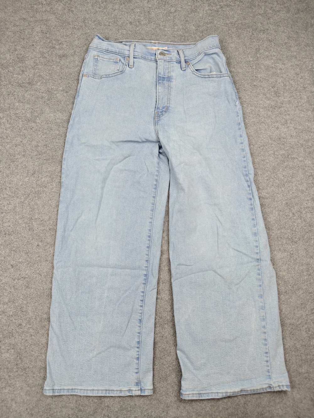Levi's Jeans Womens 29x27 Blue High-Rise Wide Leg Light Wash Relaxed Fit Denim